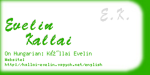 evelin kallai business card